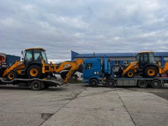 Transport buldoexcavator, Baia Mare, Maramureș